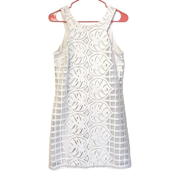Lilly Pulitzer Mango‎ Shift Mini Dress Leafy Palm Lace White Womens Size S NWT - Picture 10 of 10